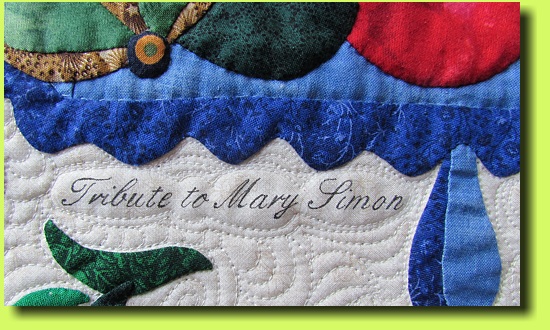 Tribute to Mary Simon, Detail 2