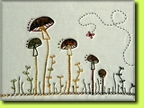 Gestickte Pilze